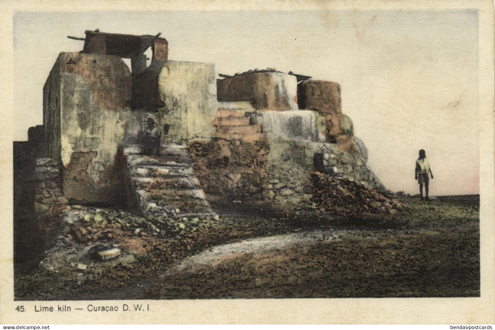 Curacao, D.W.I., WILLEMSTAD, Lime Kiln (1930s) Sunny Isle No. 45 Postcard (1) - Curaçao