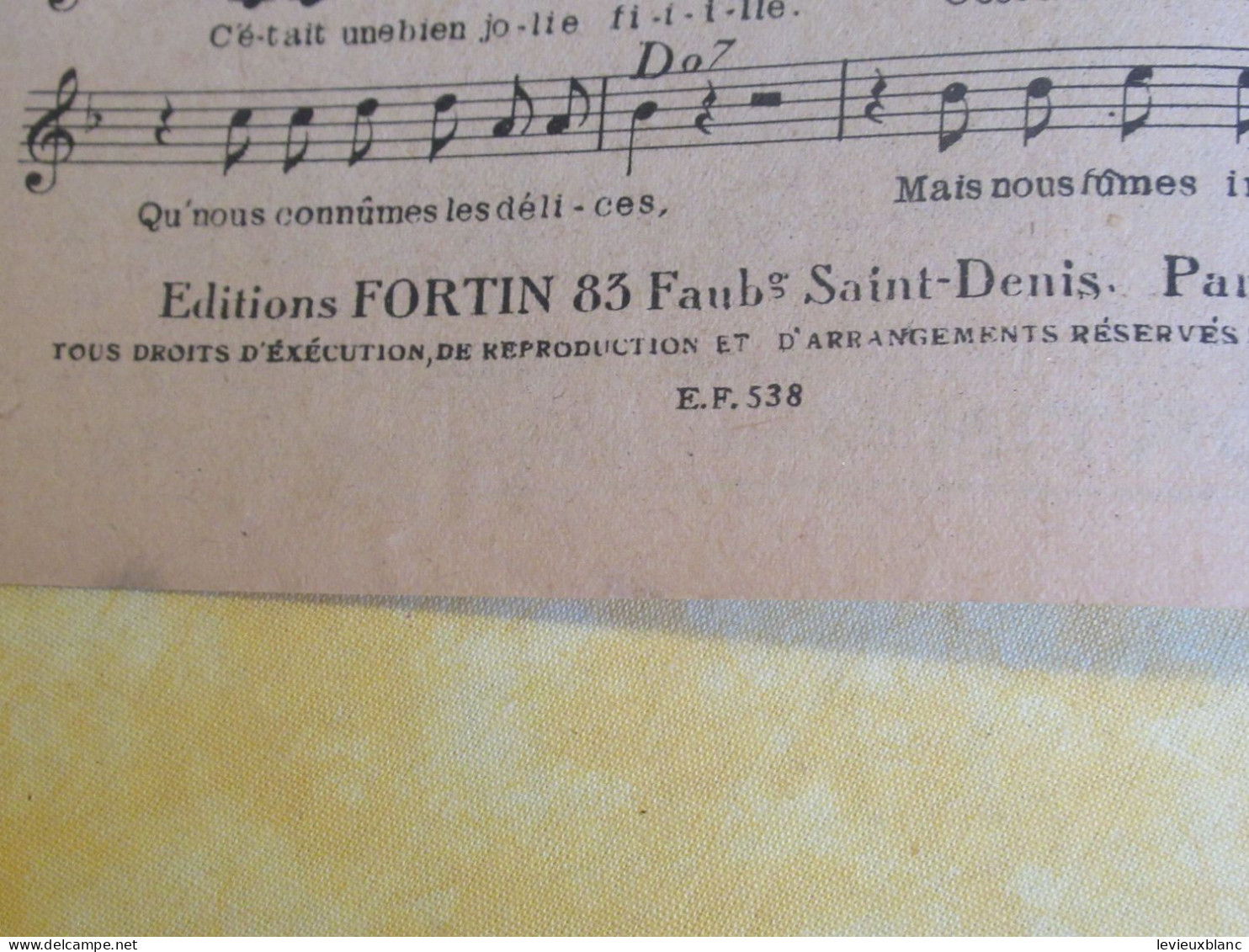 Partition Ancienne/"TIMICHINE La POU-POU " /BOURVIL / Etienne LORIN /Editions Fortin/1946  PART385 - Autres & Non Classés