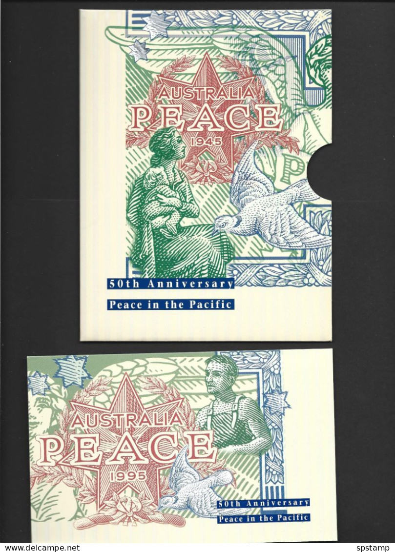 Australia 1995 WWII Peace Anniversary Set Of 2 Packs Including Penny Proof Pack In Original Outer - Presentation Packs