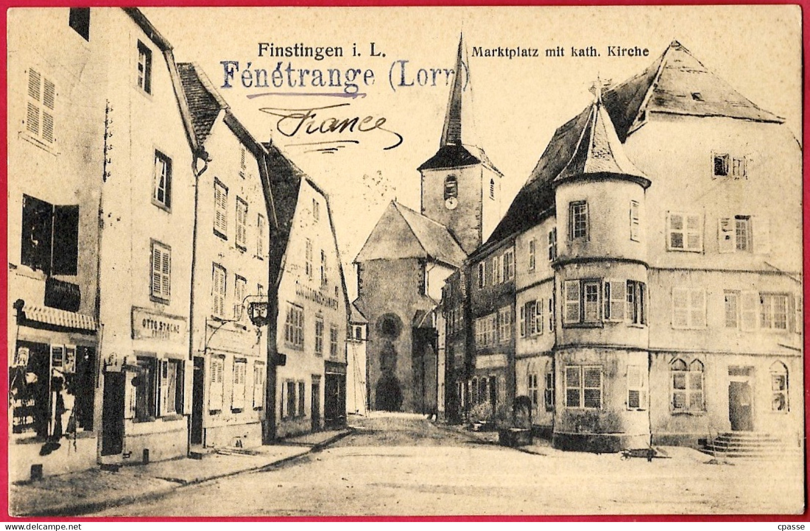 CPA 57 FINSTINGEN I. L. (Fénétrange) - Marktplatz Mit Kath. Kirche - Fénétrange