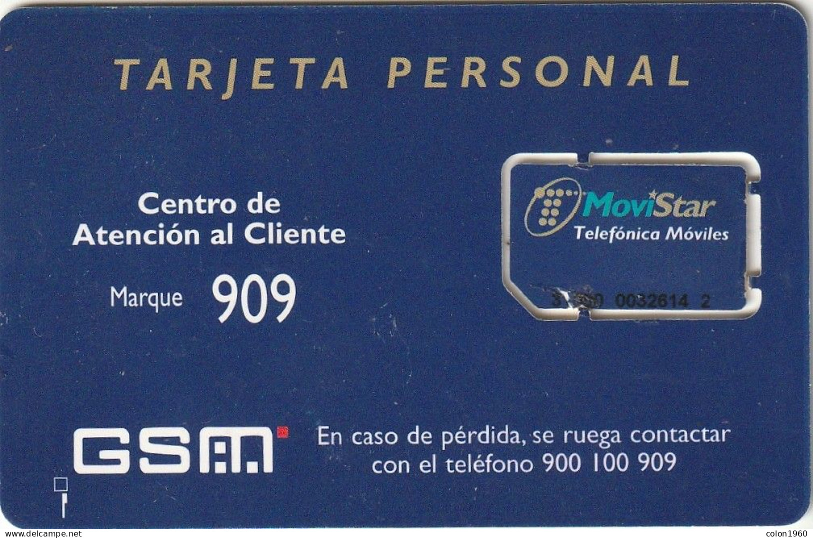 ESPAÑA. GSMT-009-1. SIM 2. MAPAMUNDI (fondo Azul). (661). - Telefonica