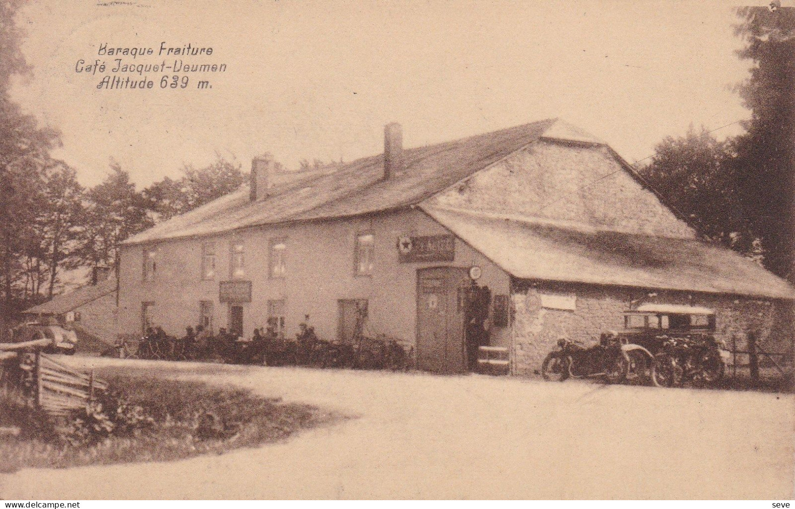 BARAQUE FRAITURE Café JACQUET-Deumen  Carte Postée En 1921 - Vielsalm