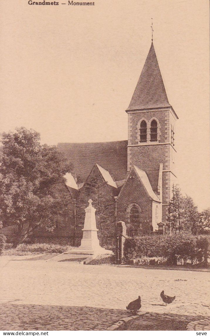 GRANDMETZ Monument Carte Non Voyagée - Leuze-en-Hainaut