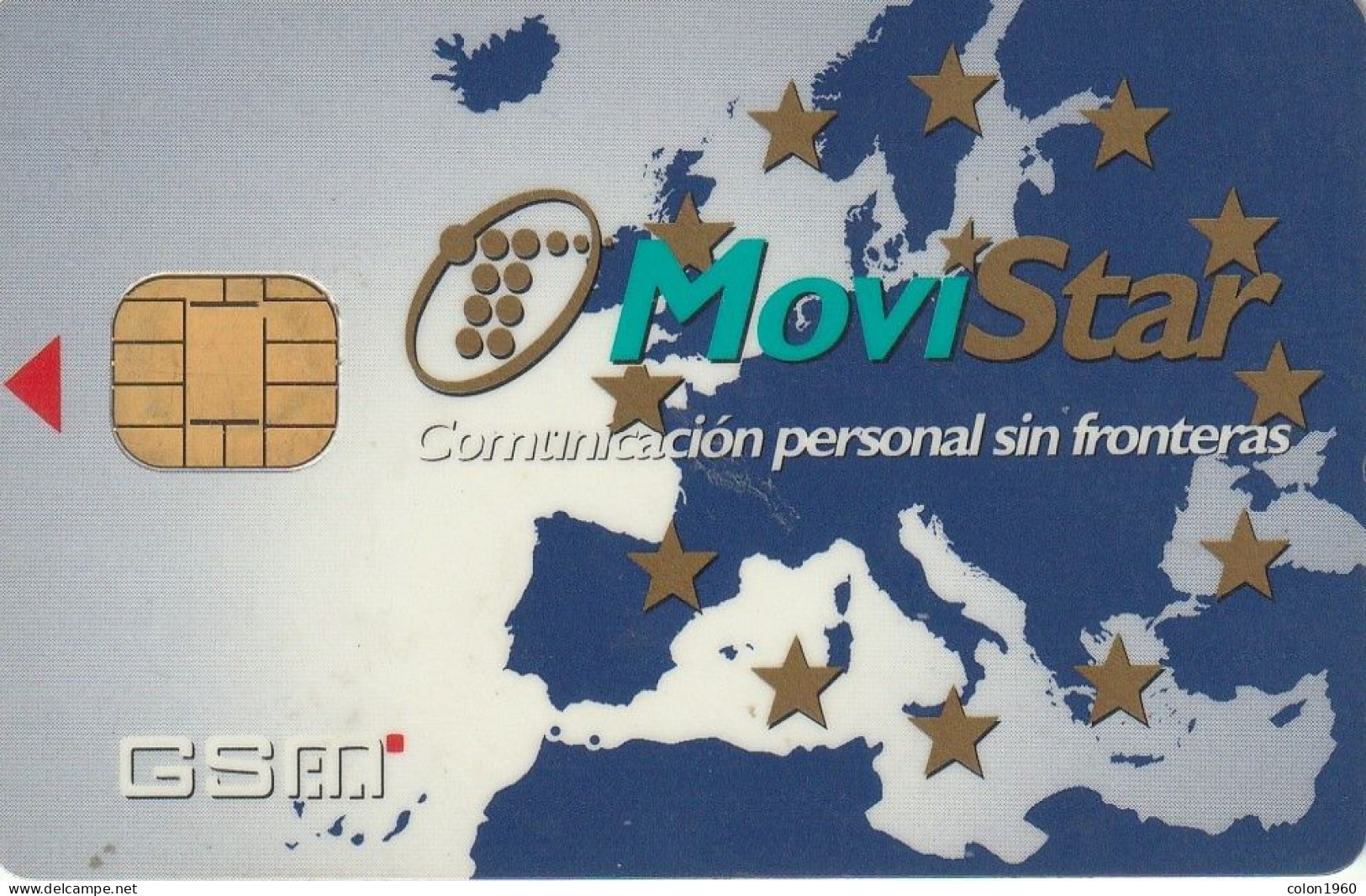 ESPAÑA. GSMT-015. SIM 1. MAPAMUNDI (fondo Azul). (662). - Telefonica