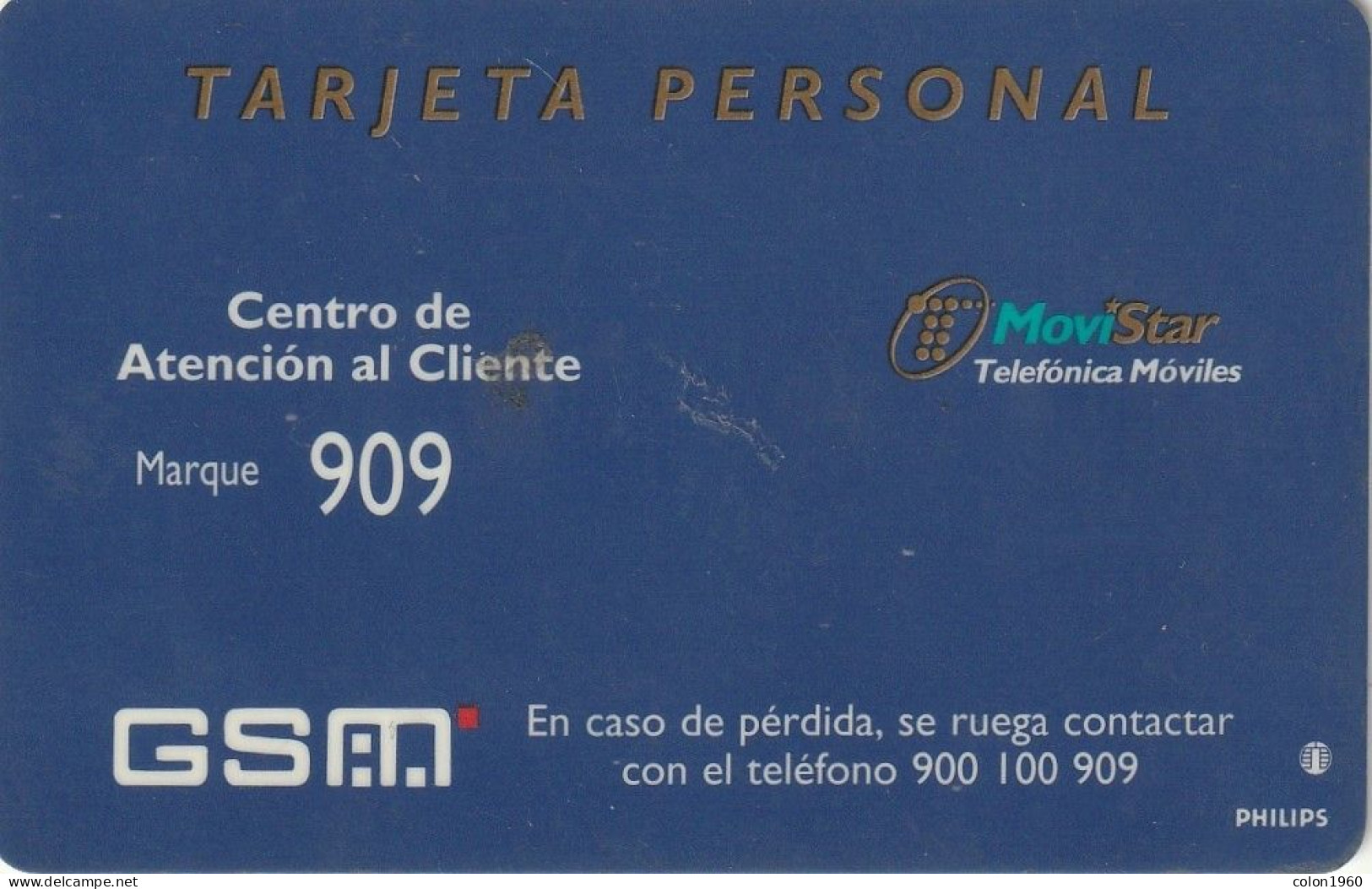 ESPAÑA. GSMT-015. SIM 1. MAPAMUNDI (fondo Azul). (662). - Telefonica