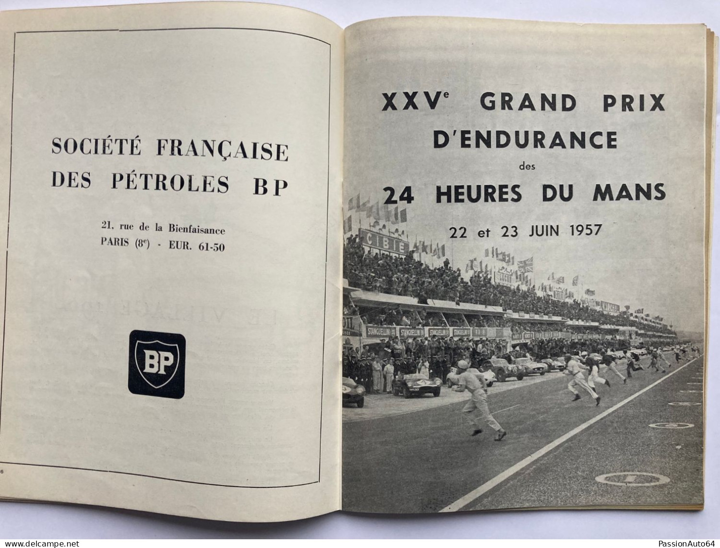 Programme original ACO 24 heures du mans 1957 / Couverture Geo Ham ( 24h 24 H )