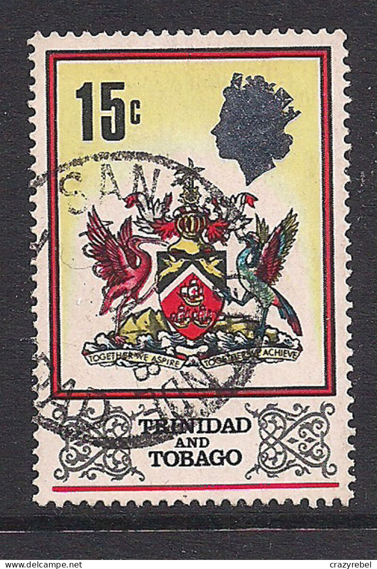 Trinidad & Tobago 1969 - 72 QE2 15ct Coat Of Arms Used SG 346  ( A1459 ) - Trinidad & Tobago (1962-...)