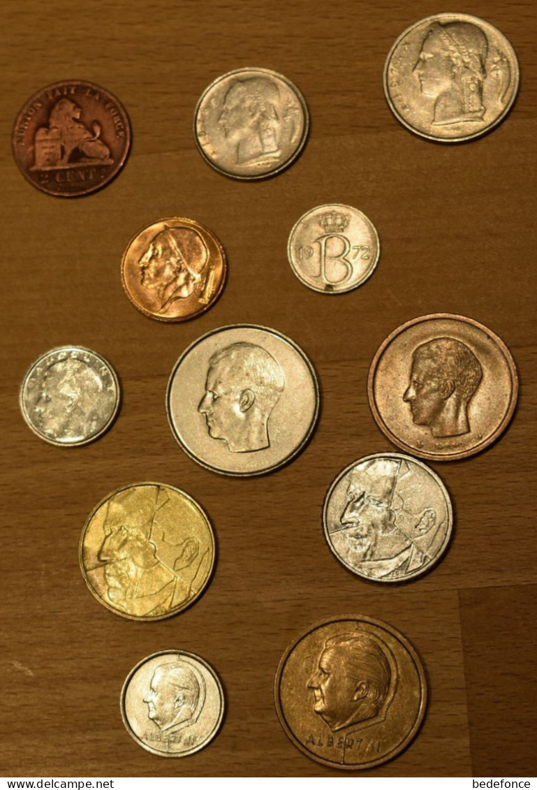 Monnaie - Belgique - Lot De 12 Pièces Différentes - Collections