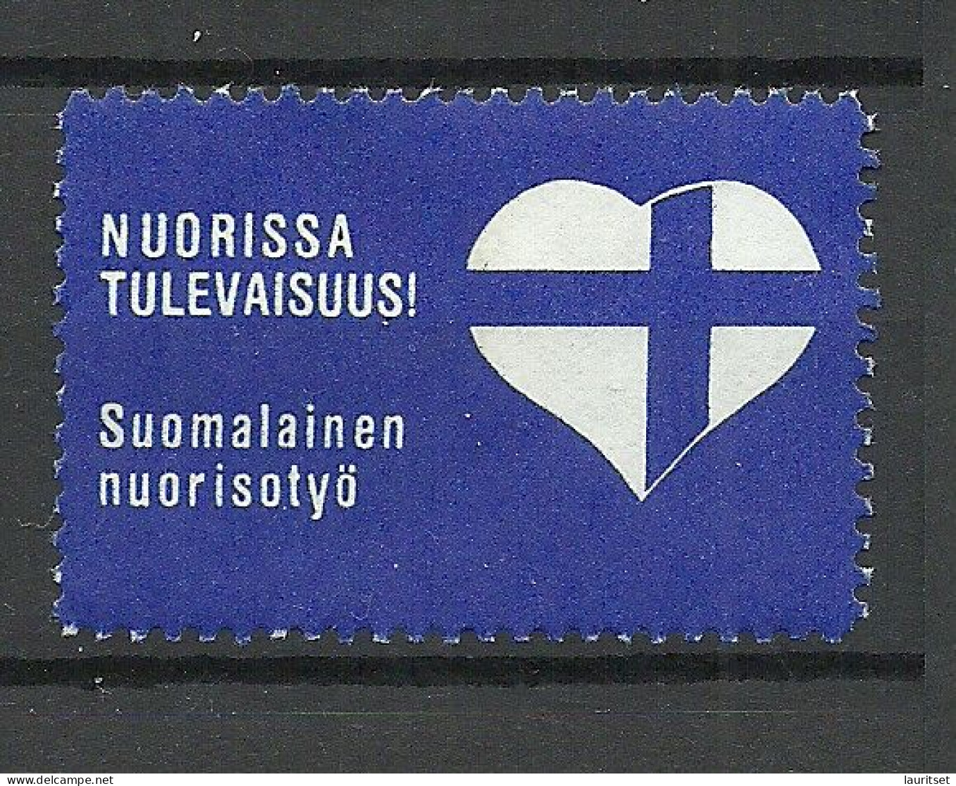 FINLAND FINNLAND Propaganda Vignette Finlands Youth Work Charite (*) Flag Flagge Jugendarbeit - Erinnophilie