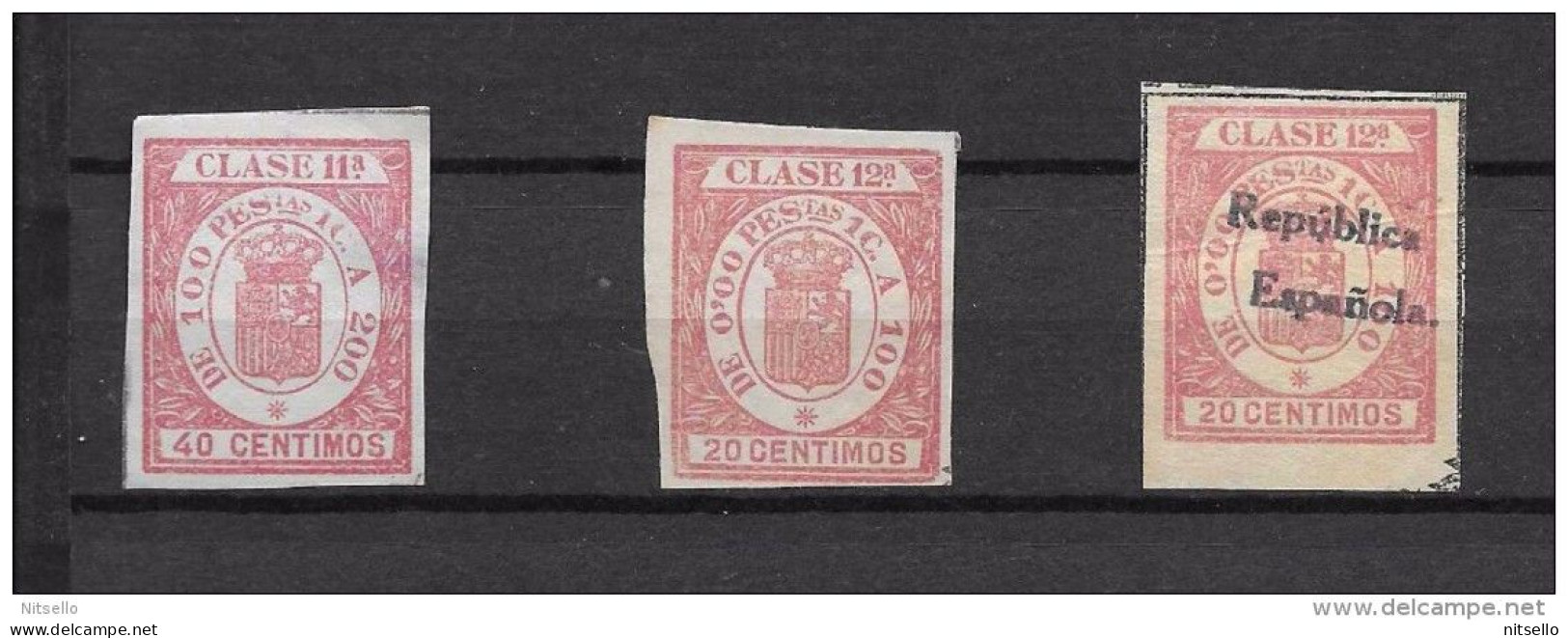 LOTE 1891B   ///   SELLOS  FISCALES CLASE 11 Y 12  Y CON SOBRECARGA  ¡¡¡¡¡¡¡OPORTUNIDAD!!!!!!!! - Revenue Stamps