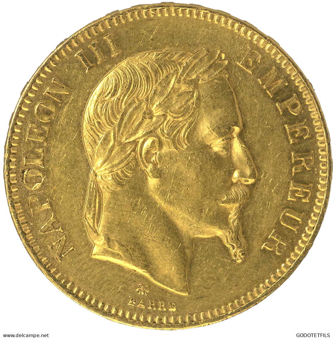 Second-Empire- 100 Francs Napoléon III Tête Laurée 1864 Paris - 100 Francs (oro)