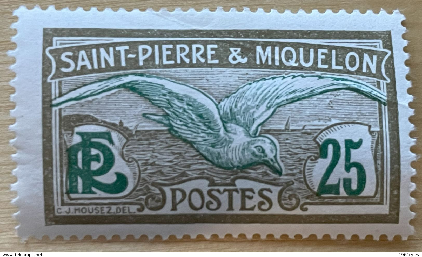ST. PIERRE - MH* - 1922  - # 110  CREASE - Unused Stamps