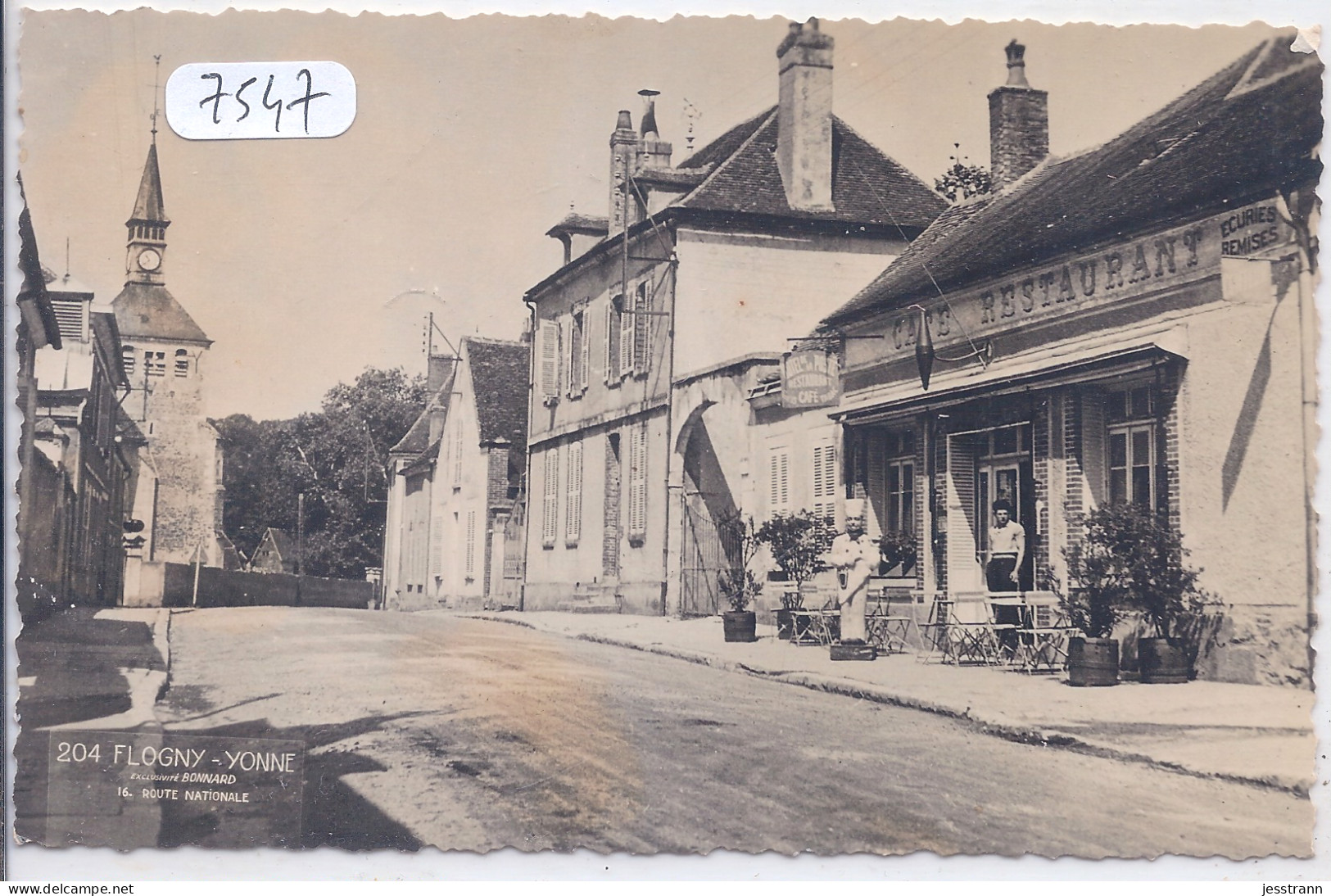 FLOGNY-LA-CHAPELLE- L HOTEL DE LA POSTE- CAFE-RESTAURANT- RARE - Flogny La Chapelle