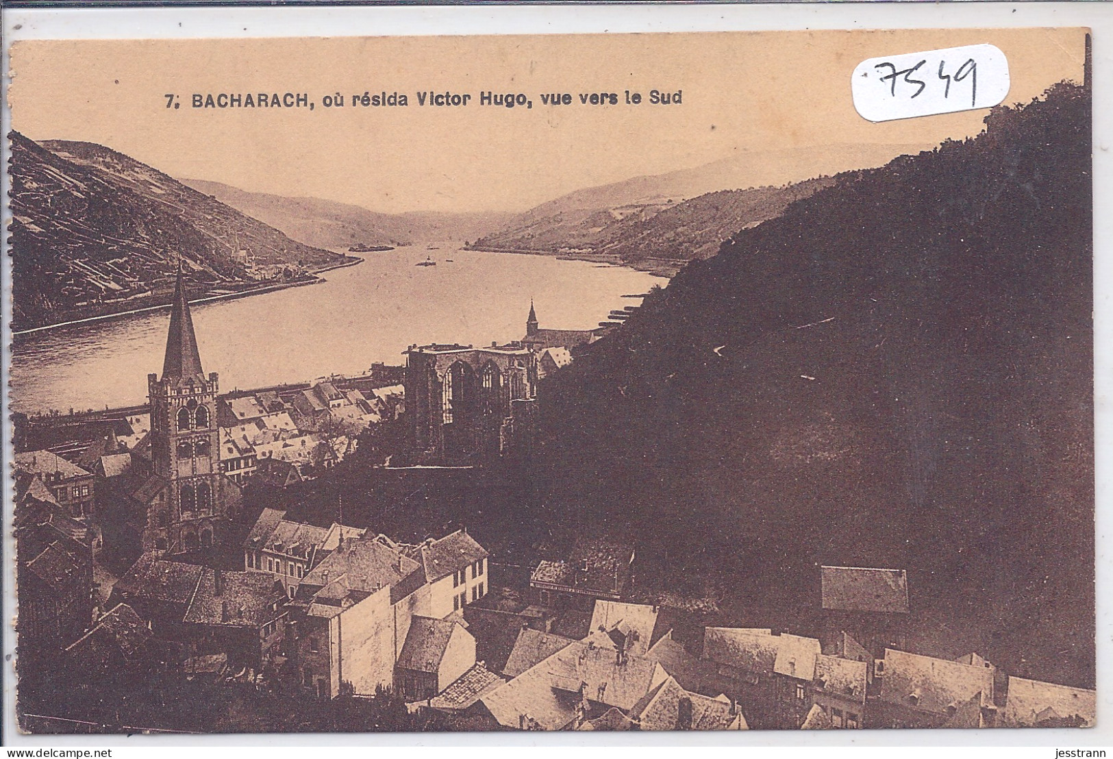 BACHARACH- VUE VERS LE SUD- VICTO HUGO Y RESIDA - Bacharach