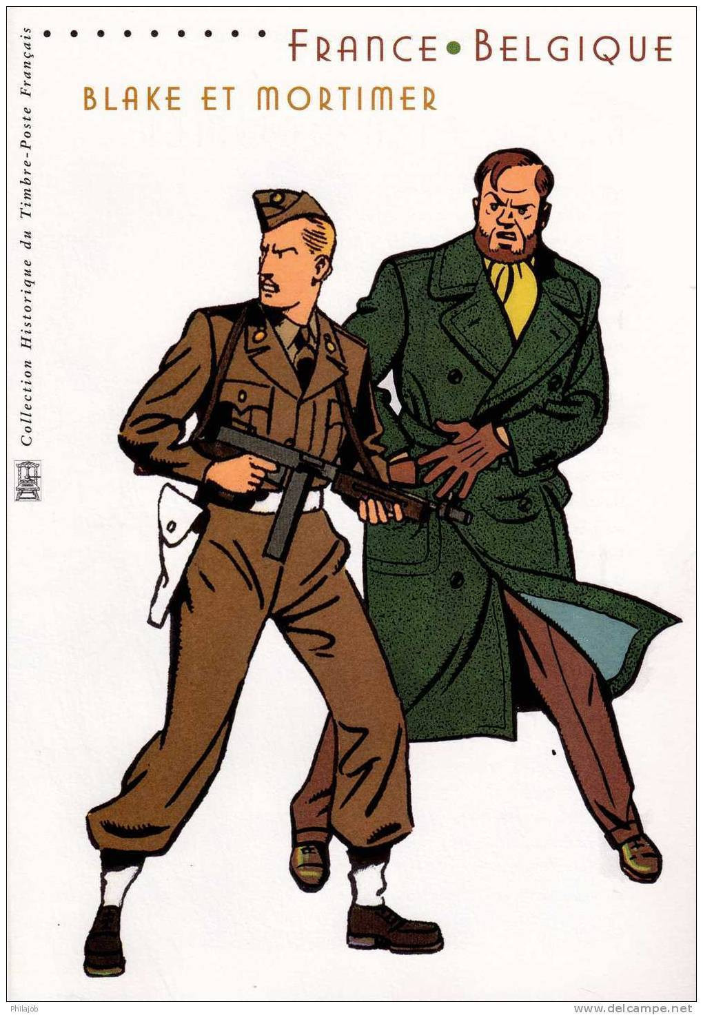 " BLAKE ET MORTIMER BELGIQUE / FRANCE " Sur Doc. Officiel De 2004 4 Pages N° YT 3669 3670 + BF BELGE N° 327 DPO à Saisir - Bandes Dessinées