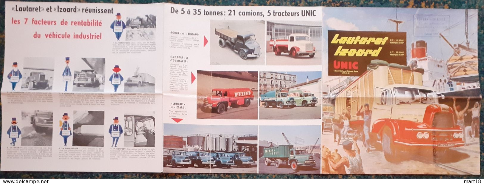 Publicité Camion UNIC - Lautaret & Izoard - Années 1950 - - Camions