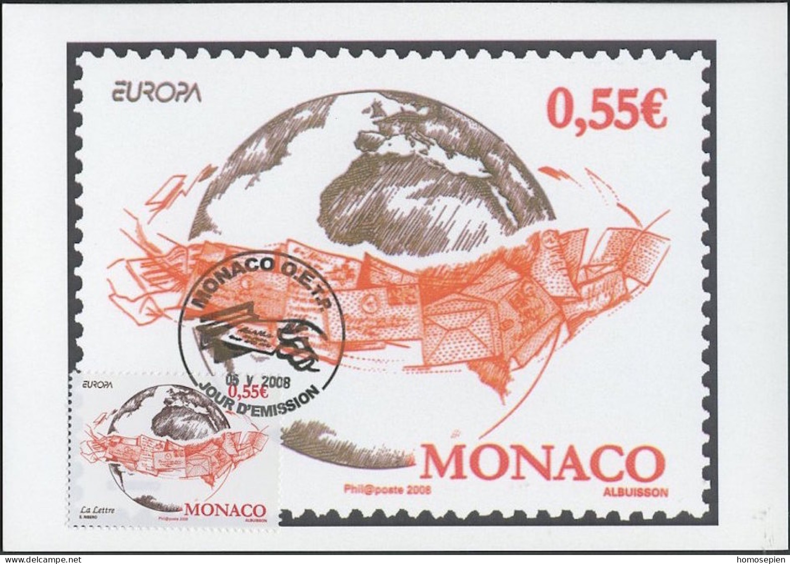 Europa CEPT 2008 Monaco CM Y&T N°2632 - Michel N°MK2890 - 0,55€ EUROPA - 2008