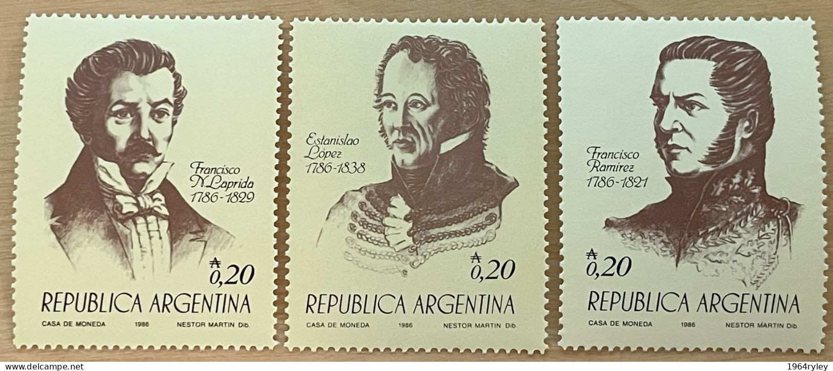 ARGENTINA - MNH** - 1986 - # 1565/1567 - Nuovi