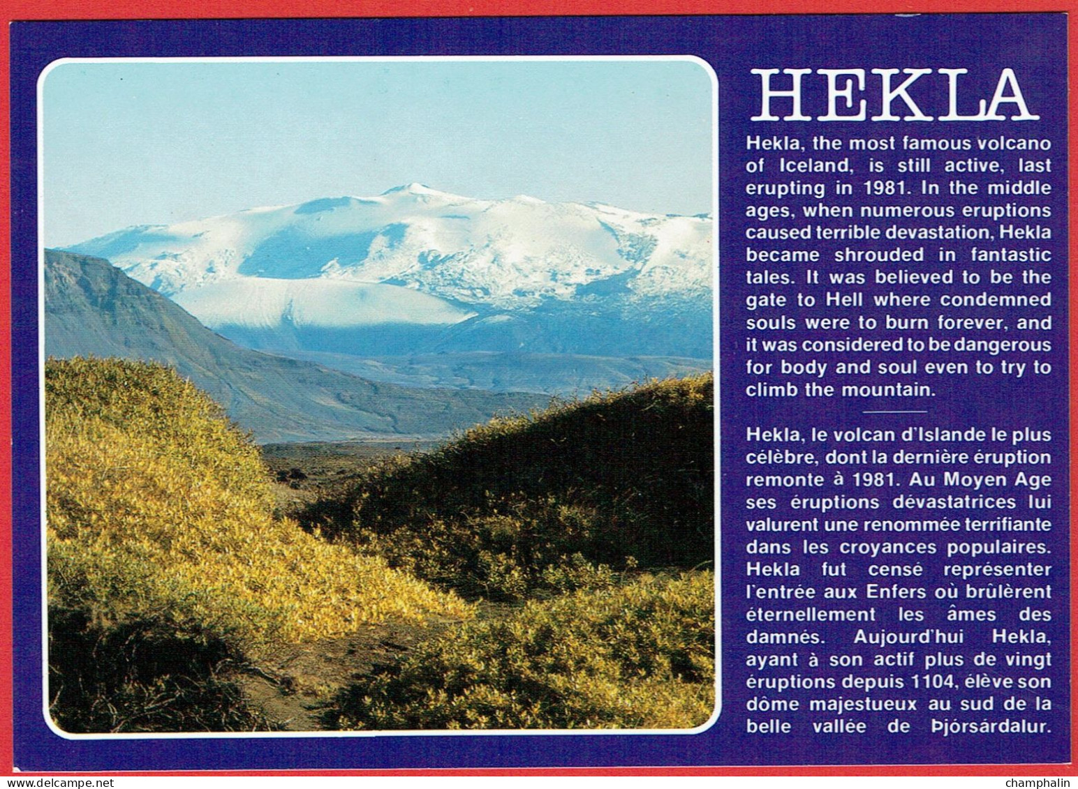 Hekla - Island Kendteste Vulkan - The Most Famous Volcano Of Iceland - Volcan Le Plus Célèbre D'Islande - Islande