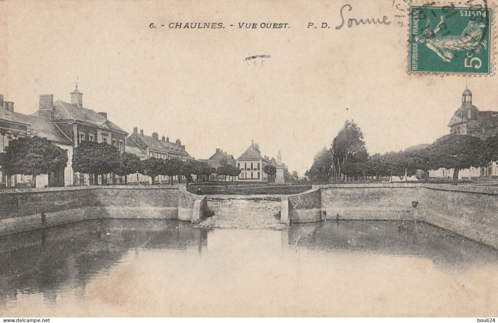 BE23-  CHAULNES DANS LA SOMME  VUE OUEST CPA CIRCULEE - Chaulnes