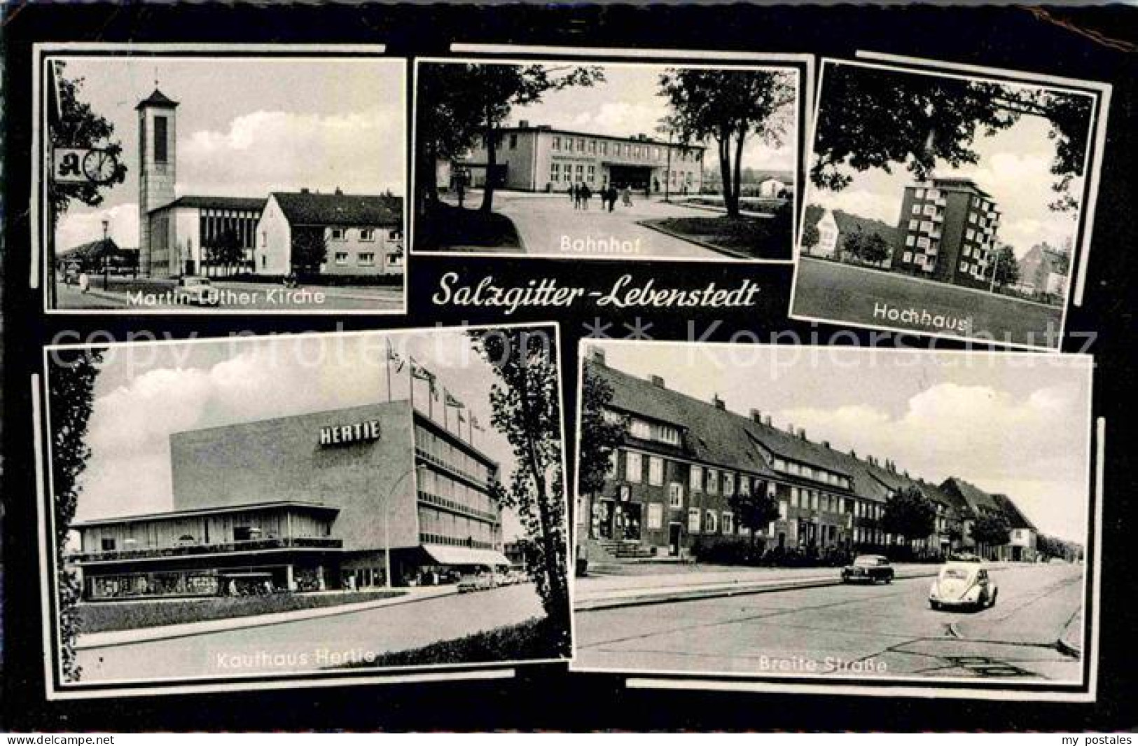 42621031 Lebenstedt Martin Luther Kirche Hertie Breite Strasse Hochhaus Bahnhof  - Salzgitter