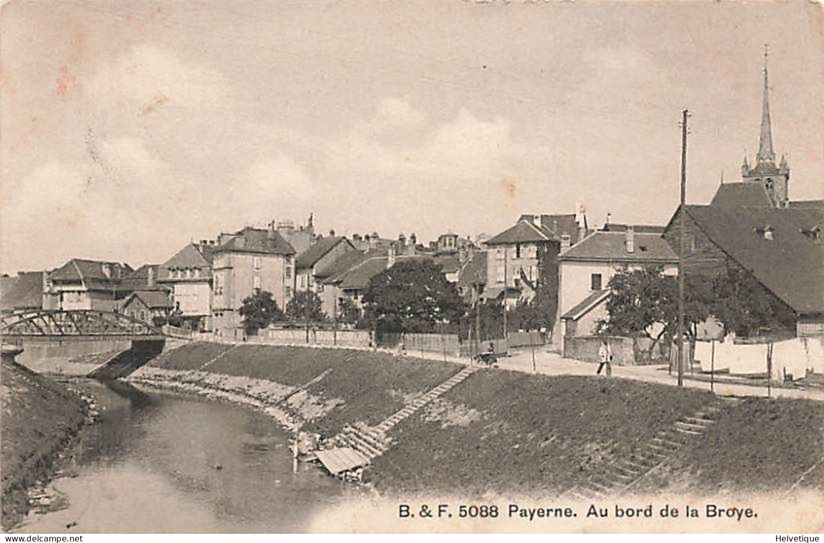 Payerne Au Bord De La Broye 1907 - Payerne