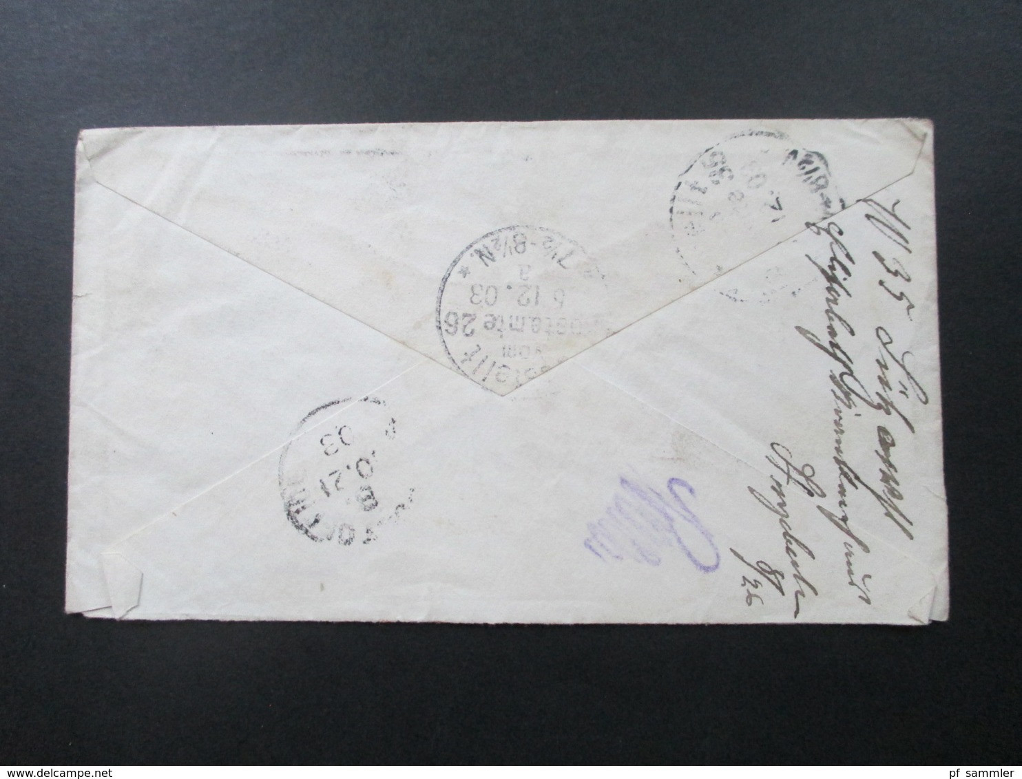Indien 1898 GA Umschlag Mayavabam Via Brindisi Nach Berlin Sea Post Office B No. 21 - 1902-11  Edward VII