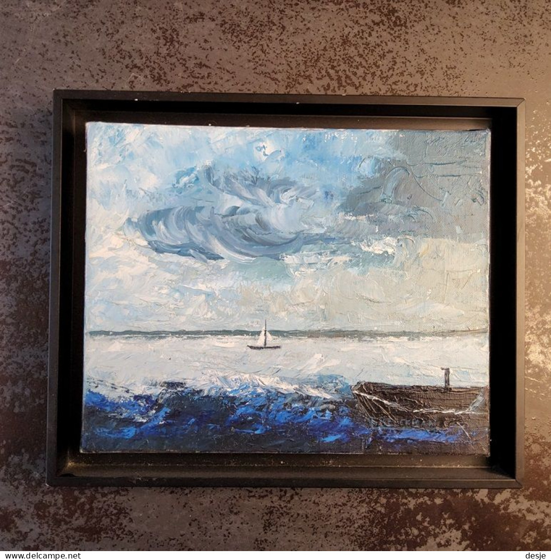 Schilderij Zeilboot Op Zee Door E. Beeckman - Oelbilder