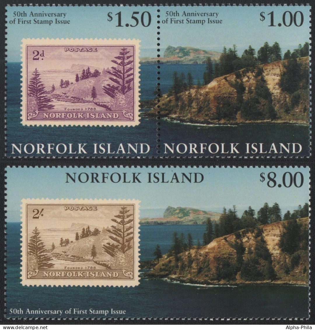 Norfolk-Insel 1997 - Mi-Nr. 635-637 ** - MNH - Marke Auf Marke - Norfolk Island