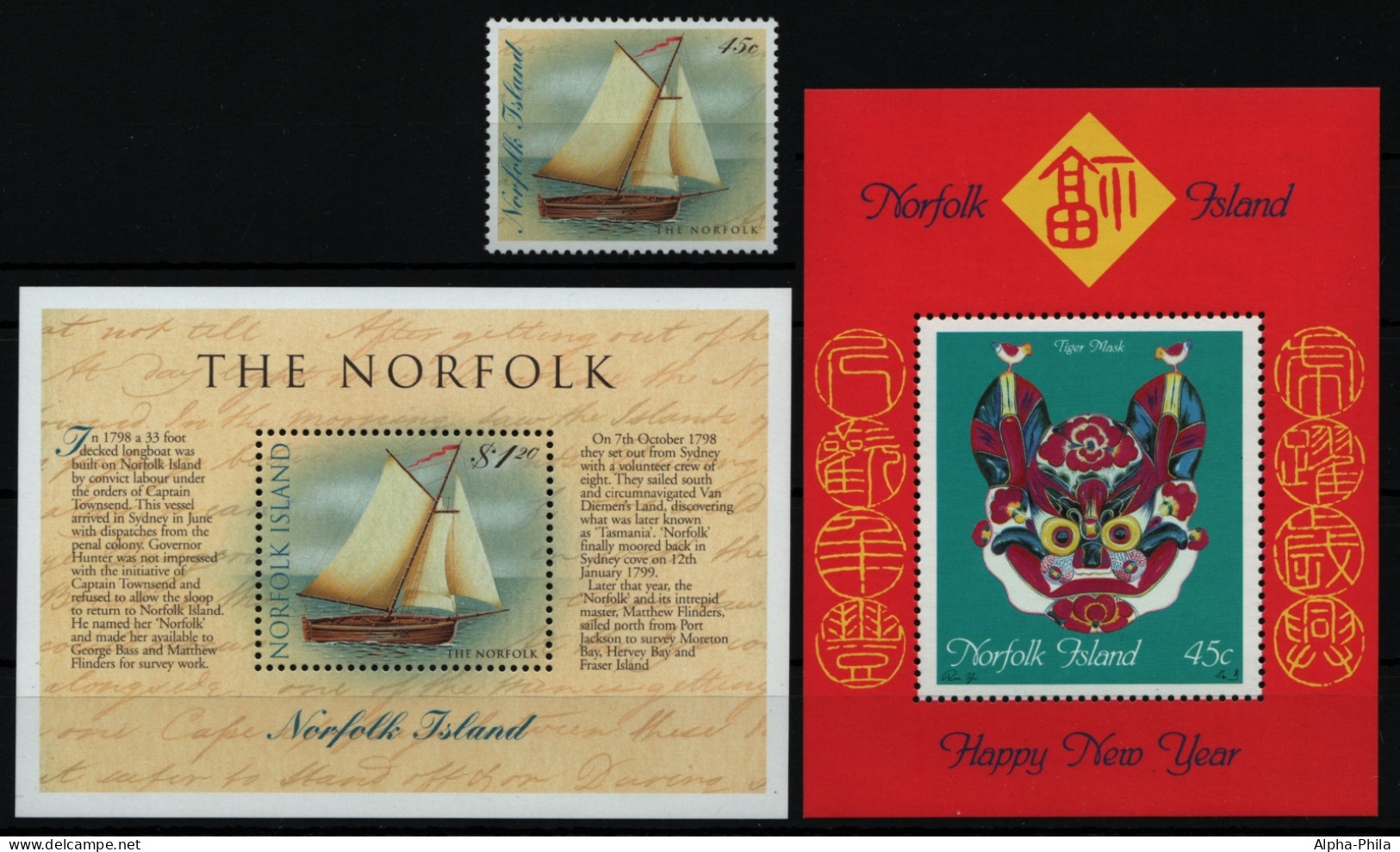 Norfolk-Insel 1998 - Mi-Nr. 676 & Block 22 & 26 ** - MNH - 3 Ausgaben - Norfolk Island