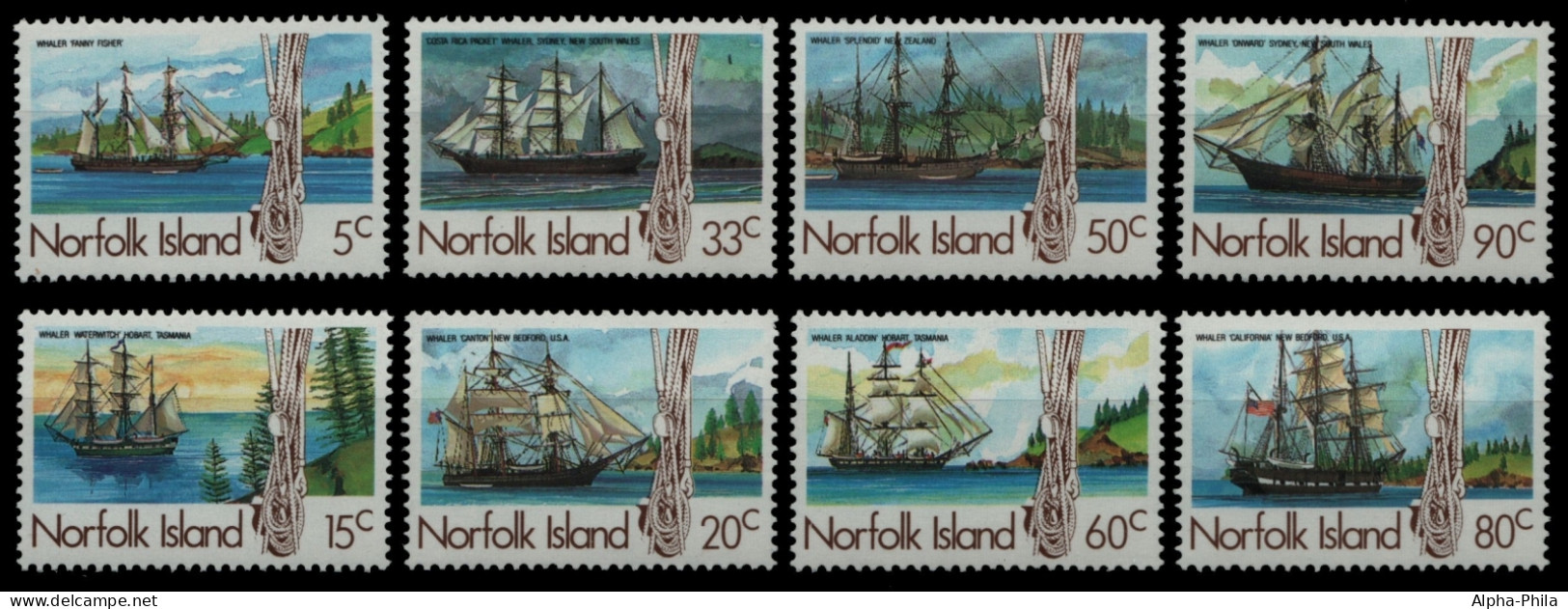 Norfolk-Insel 1985 - Mi-Nr. 356-359 & 360-363 ** - MNH - Schiffe / Ships - Norfolk Island
