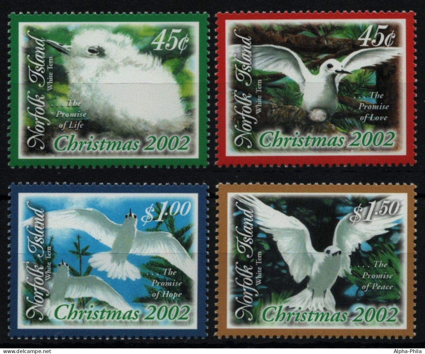 Norfolk-Insel 2002 - Mi-Nr. 811-814 ** - MNH - Vögel / Birds - Norfolk Island