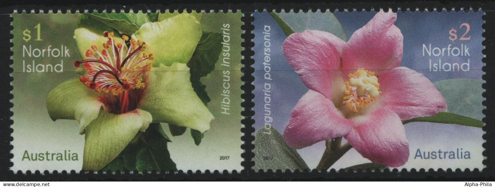 Norfolk-Insel 2017 - Mi-Nr. 1272-1273 ** - MNH - Blumen / Flowers - Norfolk Island