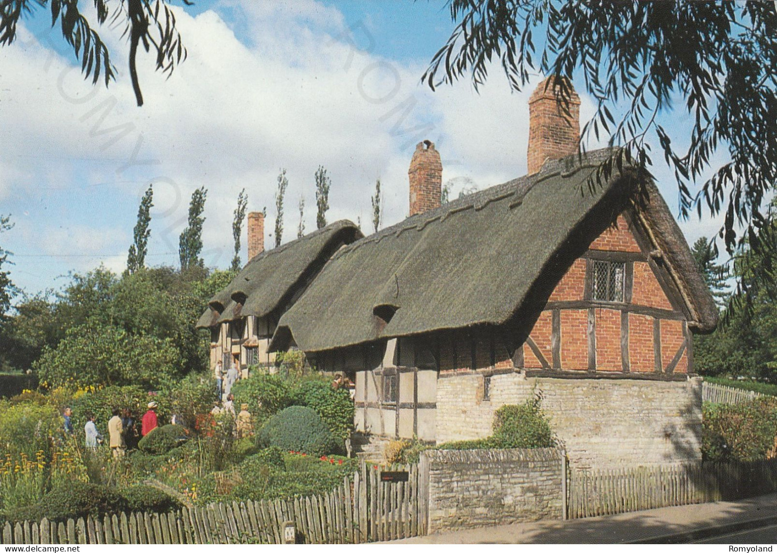 CARTOLINA  STRATFORD UPON AVON,WARWICKSHIRE,INGHILTERRA,REGNO UNITO-ANNE HATHAWAY'S COTTAGE-NON VIAGGIATA - Stratford Upon Avon