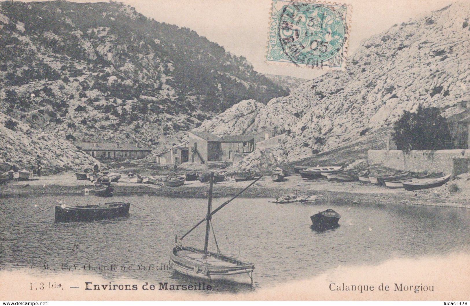 13  / ENVIRONS DE MARSEILLE / CALANQUE DE MORGIOU / GM - Südbezirke, Mazargues, Bonneveine, Pointe Rouge, Calanque-Felsen