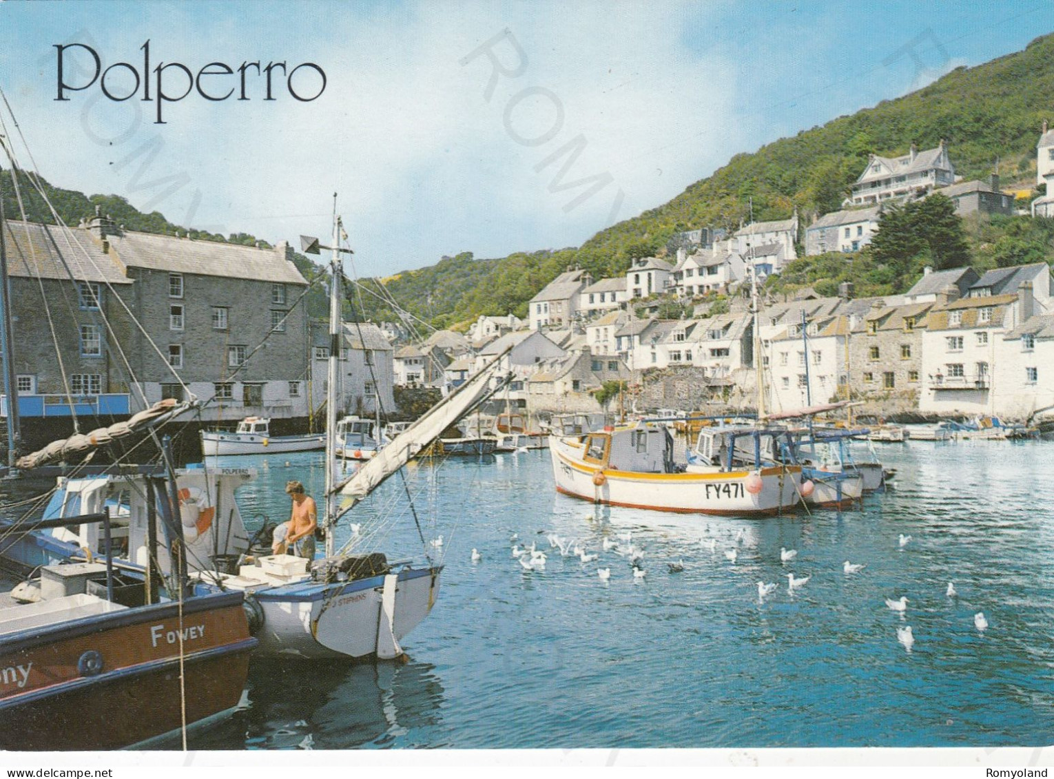 CARTOLINA  POLPERRO,CORNWALL,INGHILTERRA,REGNO UNITO-THE HARBOUR-NON VIAGGIATA - Scilly Isles