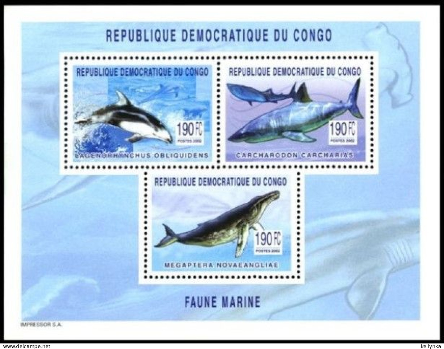 République Démocratique Du Congo - BL248 - Faune Marine - 2003 - MNH - Ungebraucht