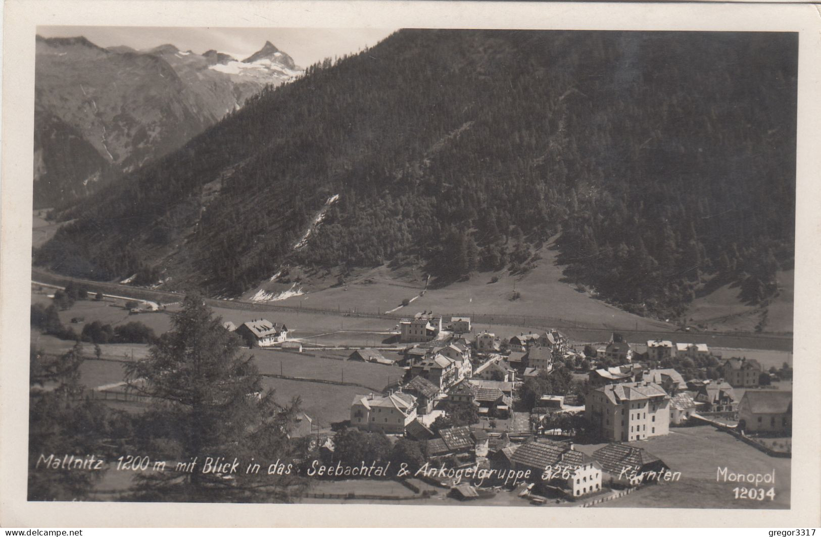 E794) MALLNITZ 1200m - Blick In Das Seebachtal & Ankogelgruppe - FOTO AK Mit Haus DETAILS Alt ! - Mallnitz