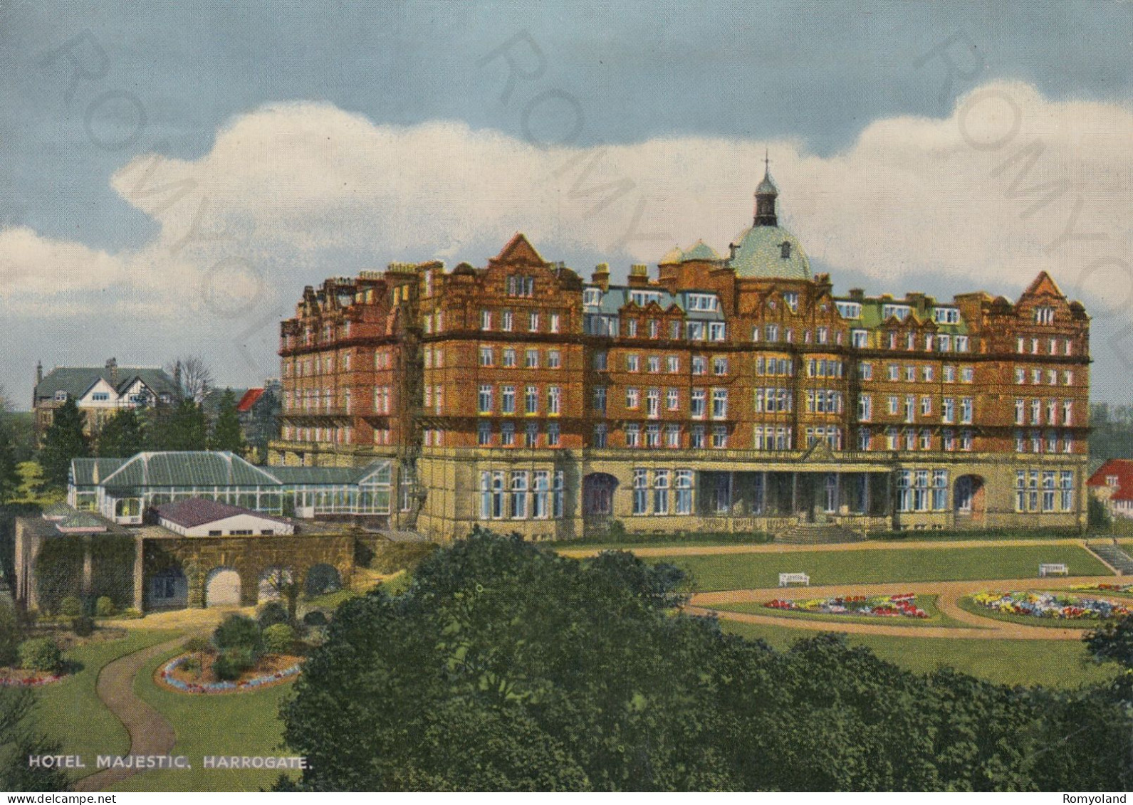 CARTOLINA  HARROGATE,YORKSHIRE,INGHILTERRA,REGNO UNITO-HOTEL MAJESTIC-NON VIAGGIATA - Harrogate