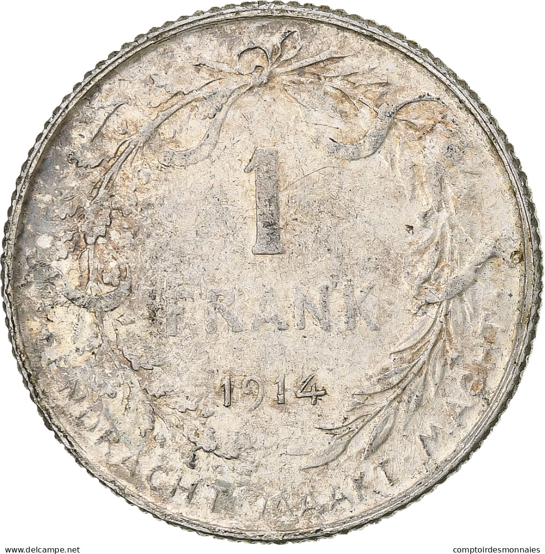 Monnaie, Belgique, Franc, 1914, TB+, Argent, KM:73.1 - 1 Frank