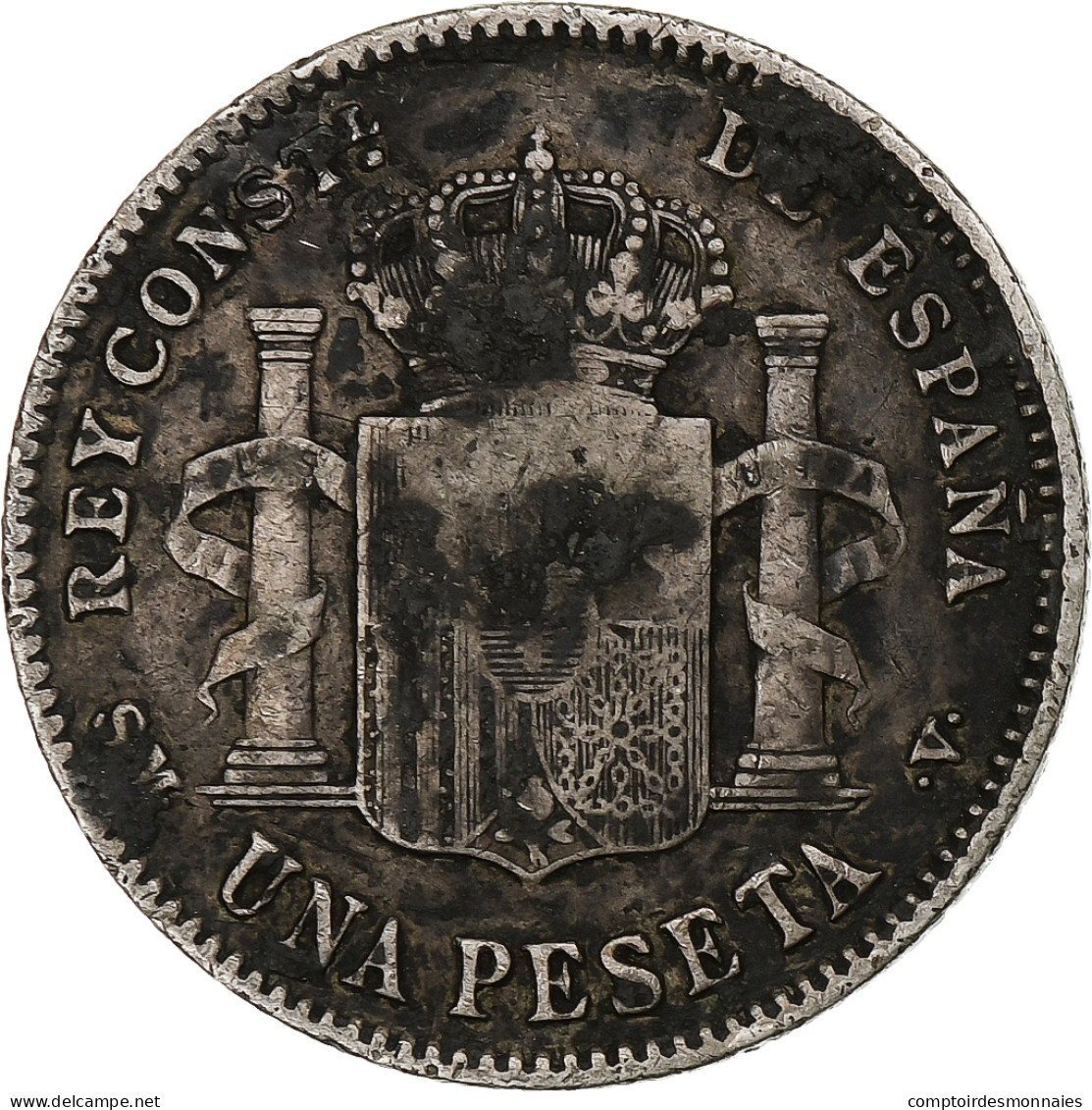 Monnaie, Espagne, Alfonso XIII, Peseta, 1900, Madrid, TB+, Argent, KM:706 - First Minting