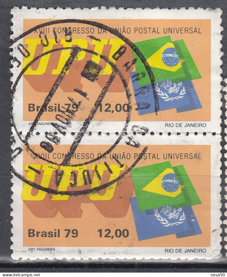 Brazilie 1979 Mi Nr 1726, Paar, UPU - Gebruikt