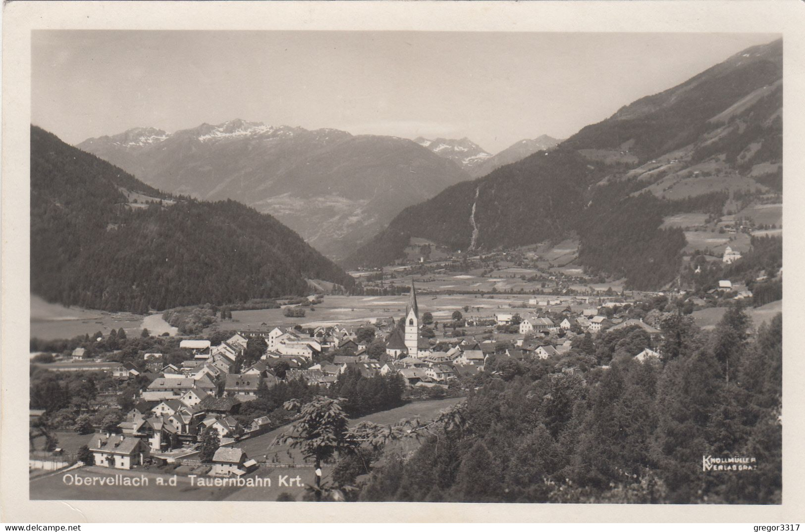 E808) OBERVELLACH An Der Tauernbahn - Kirche U. Häuser Kärnten - Schöne Alte FOTO AK 1942 - Obervellach