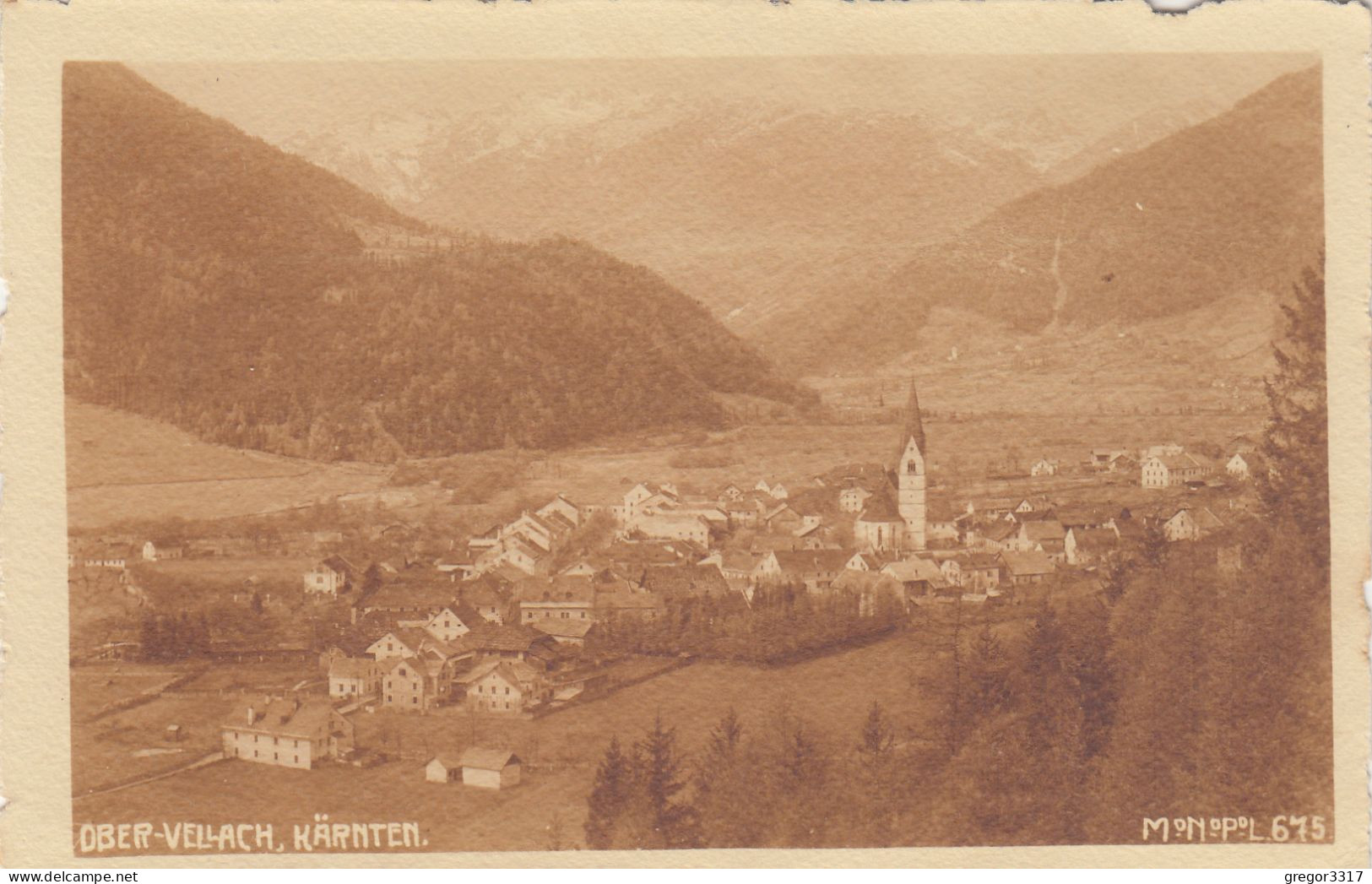 E812) OBERVELLACH In Kärnten - Kirche Häuser Monopol Foto AK 675 - Obervellach