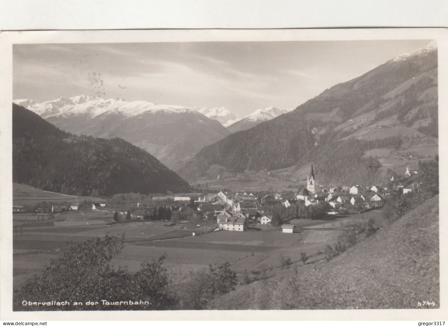 E814) OBERVELLACH An Der Tauernbahn - Dünn Besiedelt Haus U. Kirche U. Felder 1927 - Obervellach