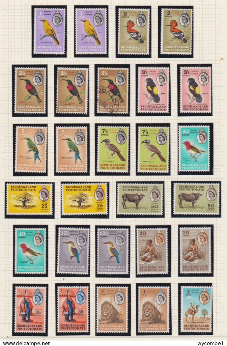 BECHUANALAND  - 1961 Pictorial Definitives With Varieties  Set Hinged Mint As Scan (1 X 21/2c Used) - 1885-1964 Bechuanaland Protettorato
