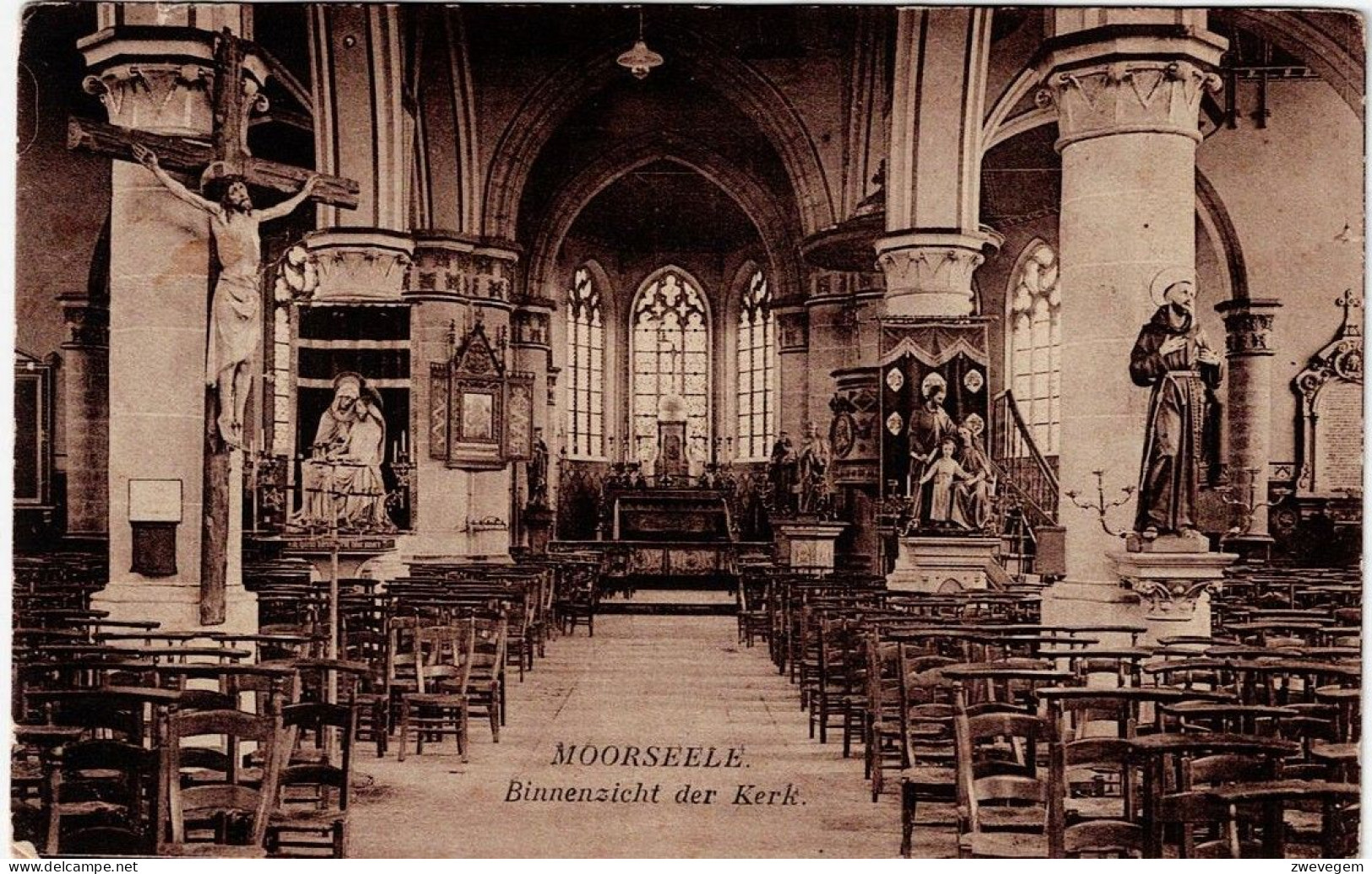 MOORSEELE - Binnenzicht Der Kerk - Wevelgem