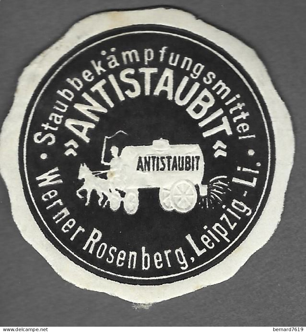 Cachet De Fermeture   -  Allemagne  - Antistaubit  - Werner  Rosenberg  Leipzig  - Staubbekampfungsmittel - Erinnophilie