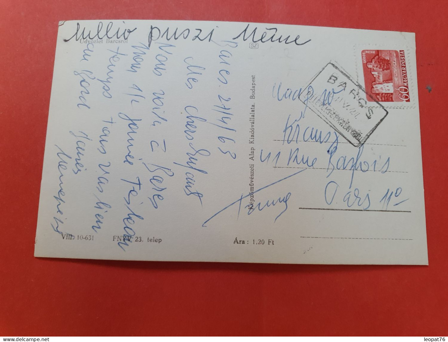 Hongrie - Affranchissement De Barcs Sur Carte Postale En 1963 Pour La France - D 487 - Briefe U. Dokumente