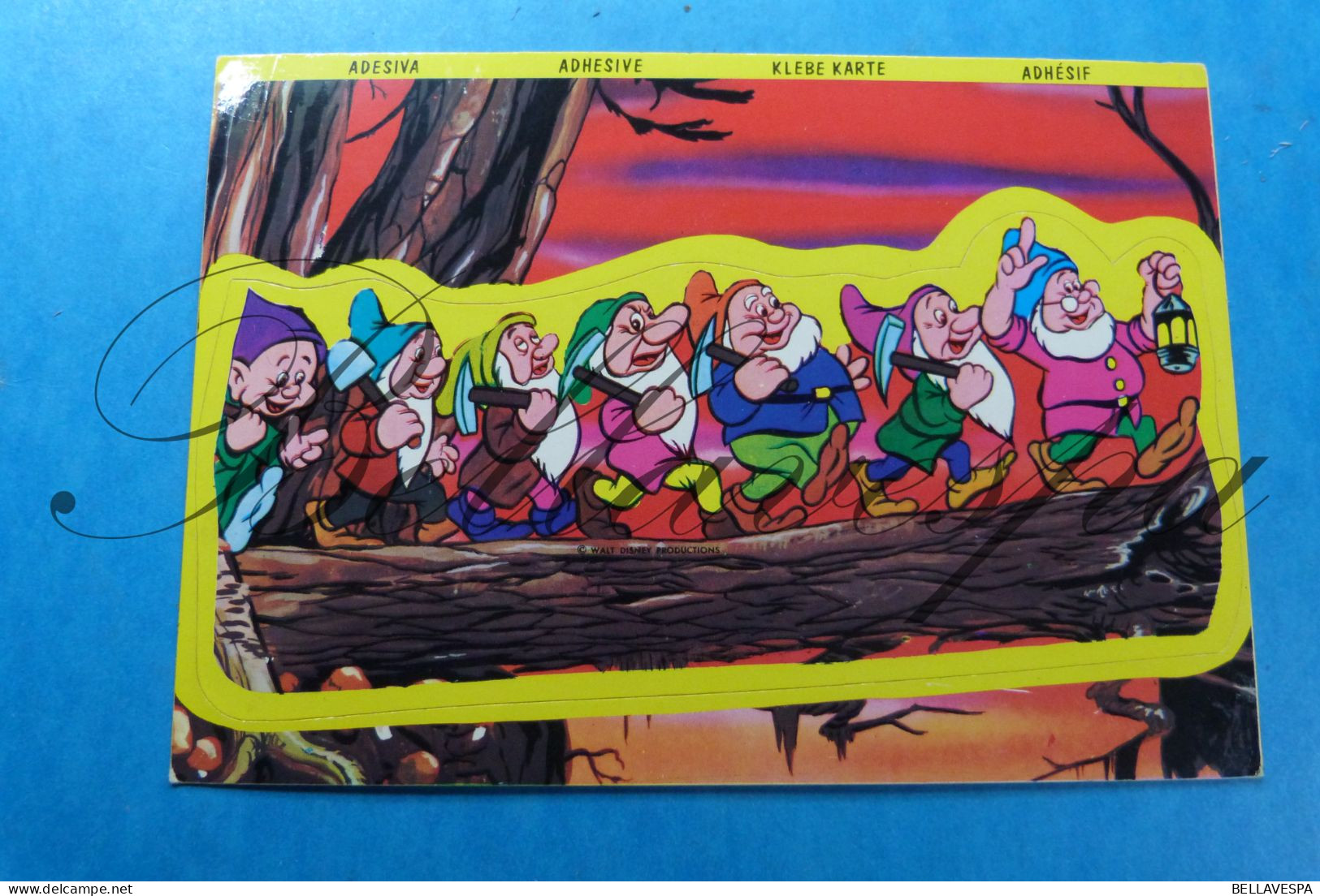 Walt Disney Productions Edit Grafiche Biondetti Adhesive Adesiva "Snow White And The Seven Dwarfs" - Märchen, Sagen & Legenden